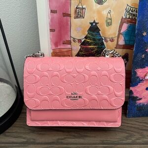 NWT Coach Klare Crossbody Bag In Signature Leather CDA97 Silver/pink